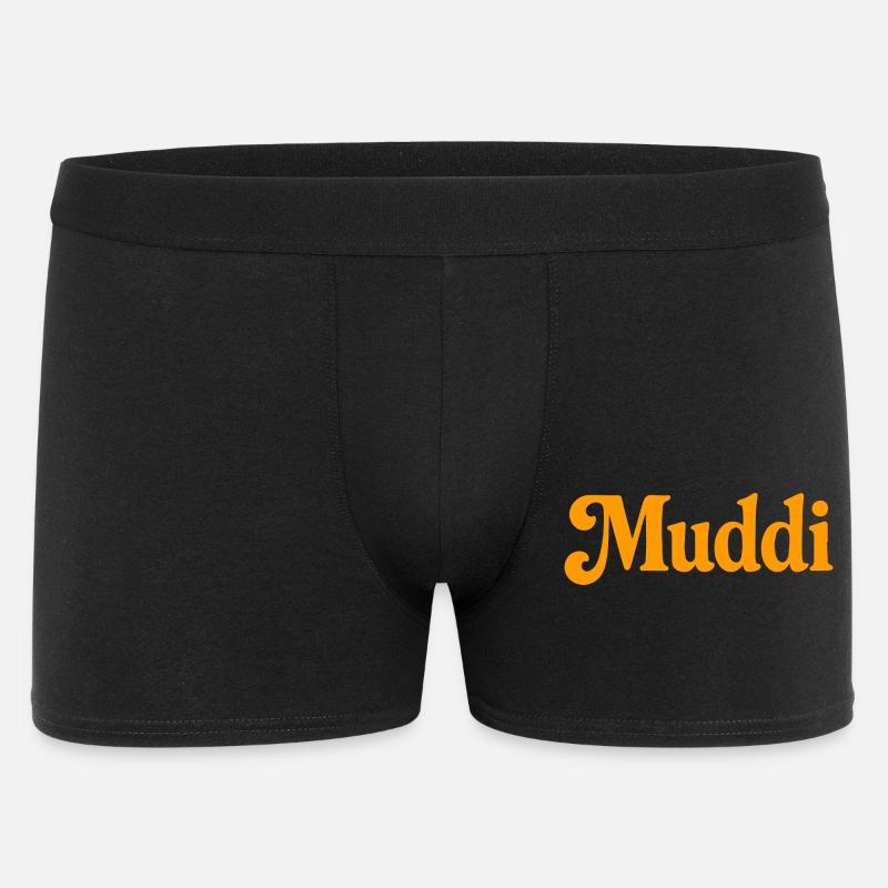 Muddi - Männer Boxer Shorts - Schwarz