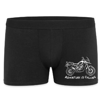 Adventure is Calling – Motorcycle Graphics - Men's Boxer Shorts - black - Front