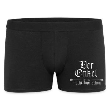 the uncle is already doing it - Men's Boxer Shorts - black - Front