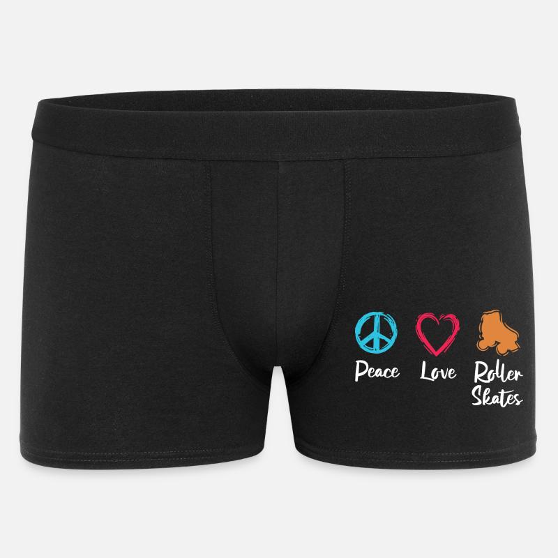 Frieden Liebe Rollerskates - Männer Boxer Shorts - Schwarz