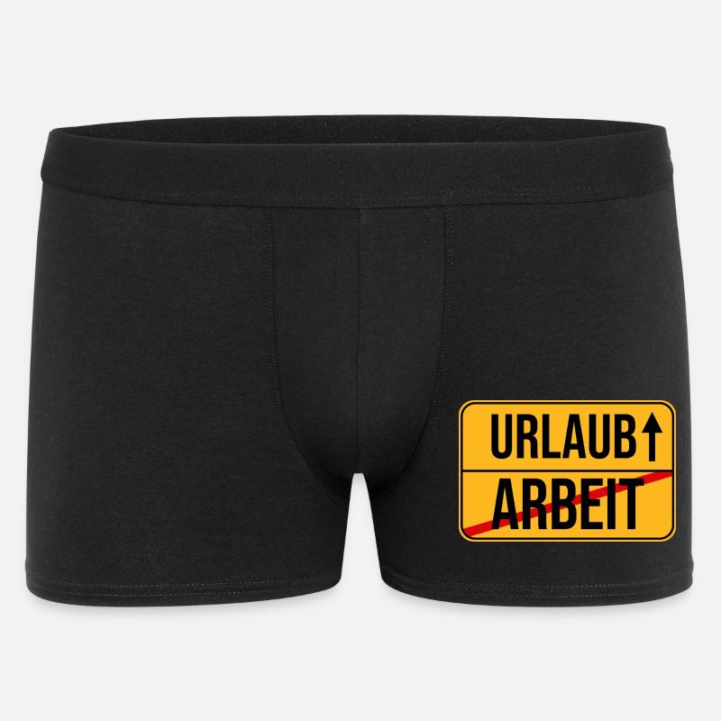 Urlaub Arbeit Wegweiser Design - Männer Boxer Shorts - Schwarz