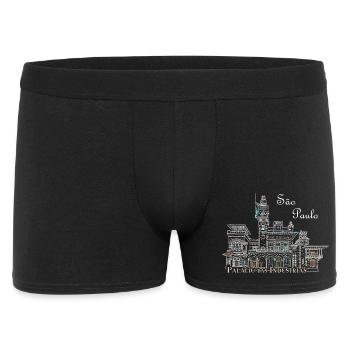 Sao Paulo Brasilien Zeichnung Palast der Industrie - Männer Boxer Shorts - Schwarz - Vorne