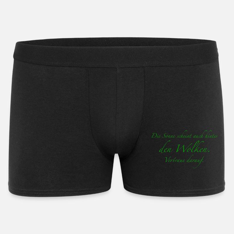 Sonnenlicht hinter Wolken Spruch - Männer Boxer Shorts - Schwarz