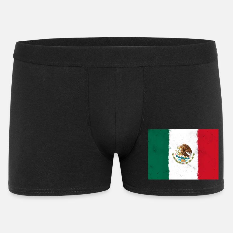 Flagge von Mexiko - Männer Boxer Shorts - Schwarz