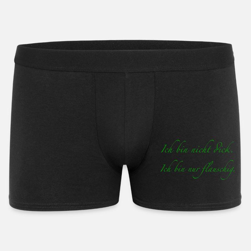 Ich bin nicht dick. - Männer Boxer Shorts - Schwarz