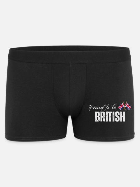 Proud British, I love the UK - Men's Boxer Shorts - black