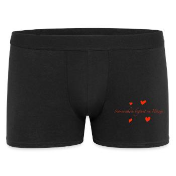 Le soleil commence dans le cœur - Boxer Homme - noir - Devant