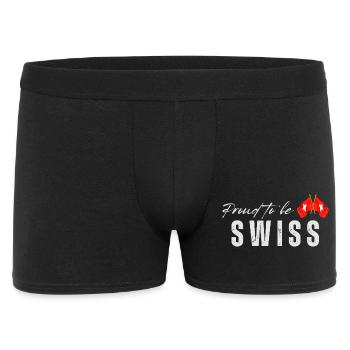 Stolzer Schweizer, ich liebe die Schweiz - Männer Boxer Shorts - Schwarz - Vorne