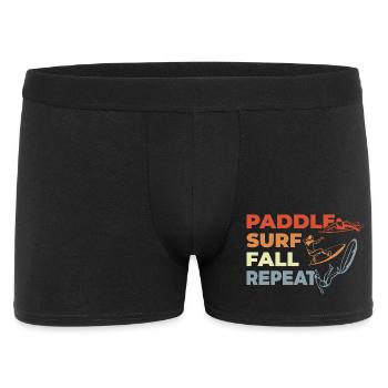 Paddel Surfe Falle Wiederhole - Männer Boxer Shorts - Schwarz - Vorne