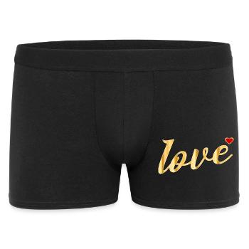MESSAGE D’AMOUR EN FORME DE CŒUR - Boxer Homme - noir - Devant