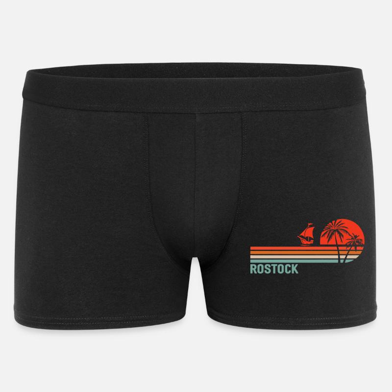 Rostocker Sunset Vibes - Männer Boxer Shorts - Schwarz