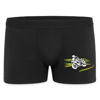 Motorcycle Silhouette Colored Stripes - Men's Boxer Shorts - black - Front