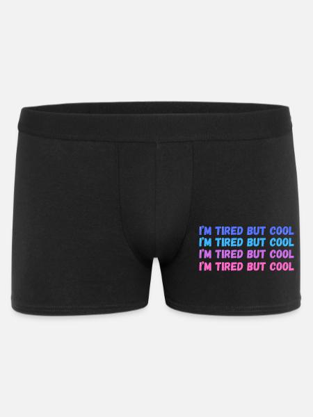 Sentimental Tired But Cool inscription - Men's Boxer Shorts - black