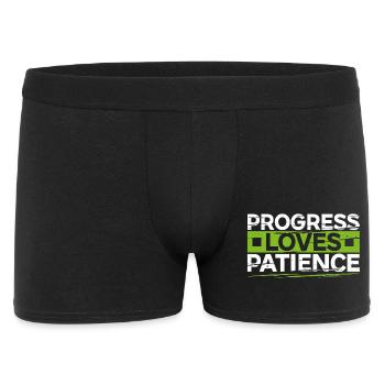 Progress Loves Patience Motivation Gift - Men's Boxer Shorts - black - Front