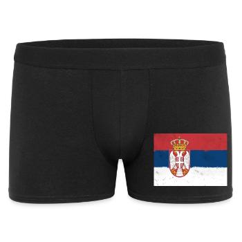 Drapeau de la Serbie - Boxer Homme - noir - Devant
