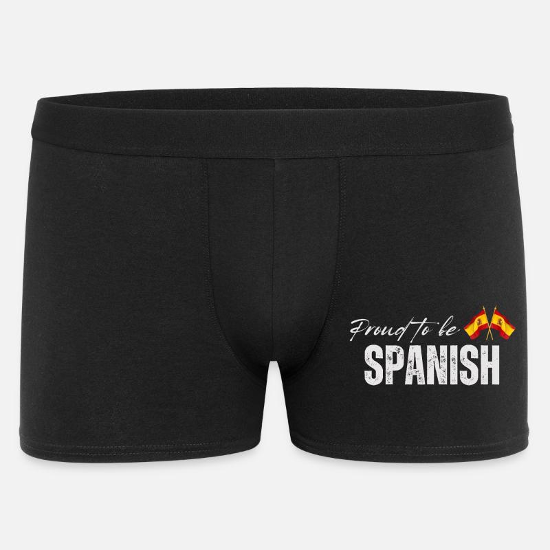 Stolzer Spanier, ich liebe Spanien - Männer Boxer Shorts - Schwarz