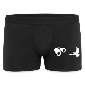 Silhouette minimaliste d’observation des oiseaux - Boxer Homme - noir - Devant