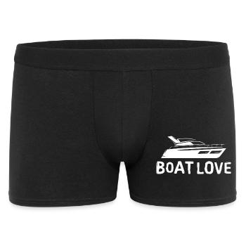 Illustration Boat Love - Sports nautiques Logo de yacht - Boxer Homme - noir - Devant