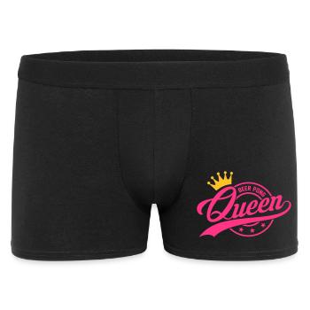 Beer Pong Queen 3 - Männer Boxer Shorts - Schwarz - Vorne
