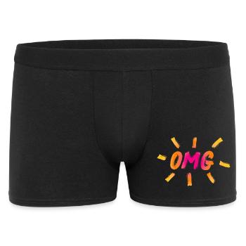 OMG Brush Comic Cool Sayings Quotes Colorful - Men's Boxer Shorts - black - Front