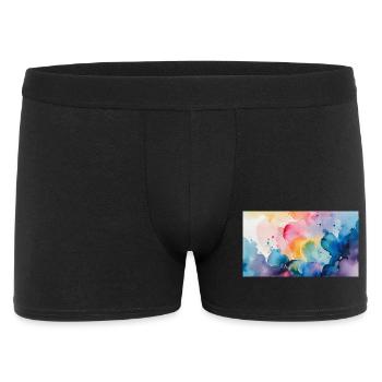 Aquarellfarben Explosion Kunst Design - Männer Boxer Shorts - Schwarz - Vorne