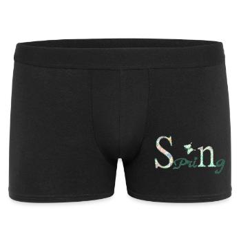 Spring - Männer Boxer Shorts - Schwarz - Vorne