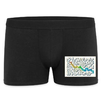 Follow the Path - Männer Boxer Shorts - Schwarz - Vorne