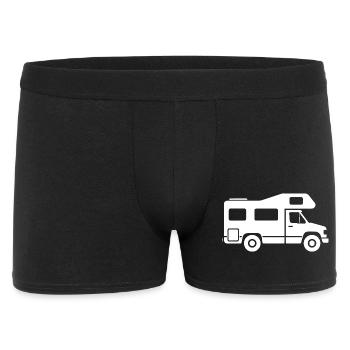 Motorhome Silhouette Camping Family - Men's Boxer Shorts - black - Front
