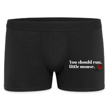 Run Baby Run – Dark Booktok Design - Männer Boxer Shorts - Schwarz - Vorne