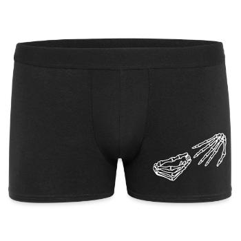 Ethereal Skeleton Hand and Skull Illustration - Men's Boxer Shorts - black - Front