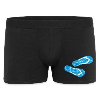 Slippers Pool Flip Flops Camping Water Holidays Fun - Men's Boxer Shorts - black - Front