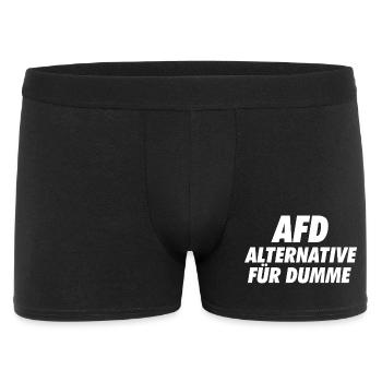 AFD Alternative für Dumme Zeichen setzen - Männer Boxer Shorts - Schwarz - Vorne
