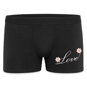 Conception de script d’amour floral - Boxer Homme - noir - Devant