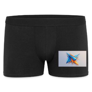 Origami Star BlueOrange - Men's Boxer Shorts - black - Front
