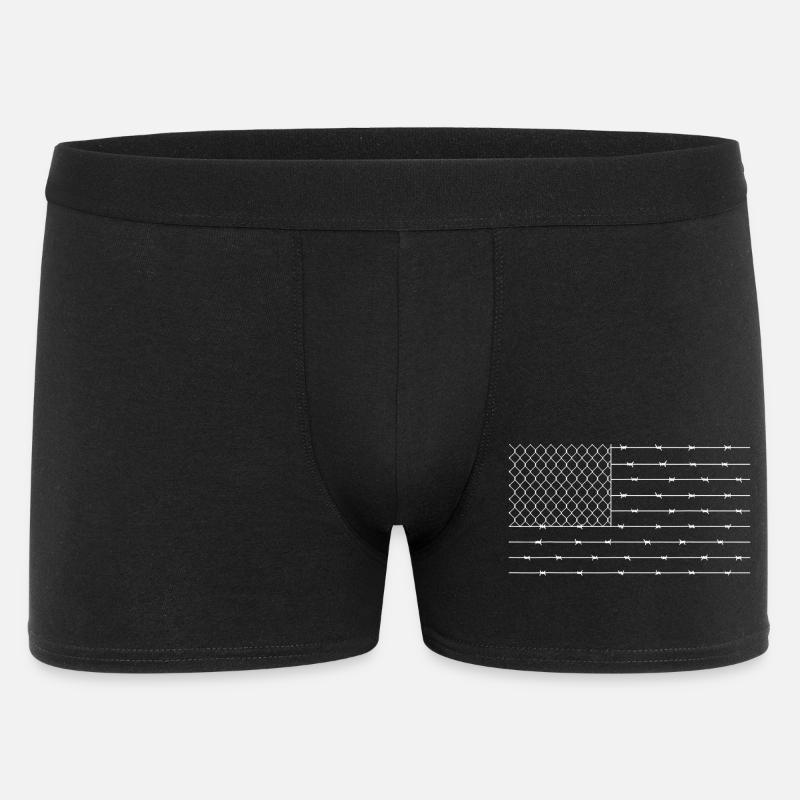 Minimalistisches Stacheldrahtmuster - Männer Boxer Shorts - Schwarz