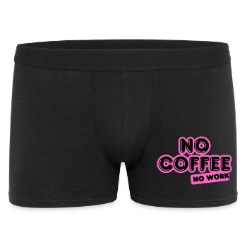 No Coffee No Work – Design rose néon funky - Boxer Homme - noir - Devant