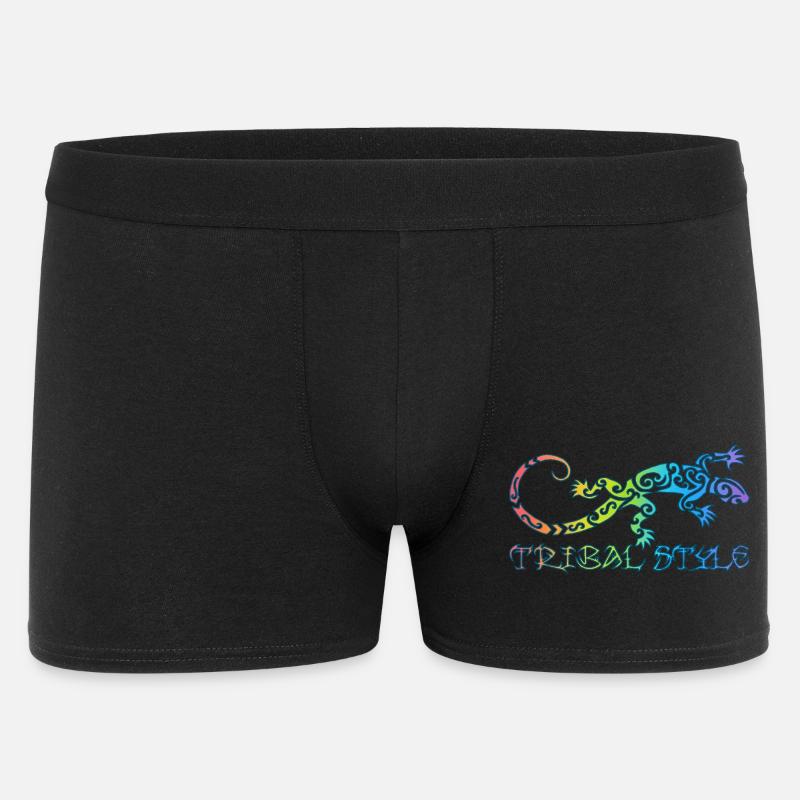 Polynesische Regenbogen-Eidechse - Männer Boxer Shorts - Schwarz