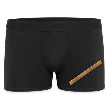 Classic Wooden Ruler Motif – Measure with Style - Men's Boxer Shorts - black - Front