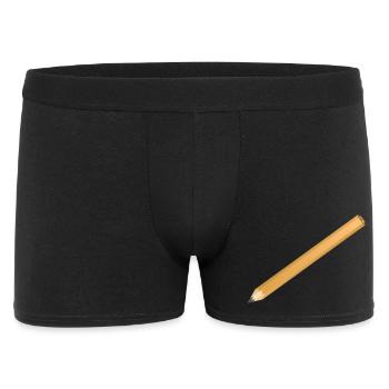 Schlichtes Bleistift Motiv – klassisch und kreativ - Männer Boxer Shorts - Schwarz - Vorne