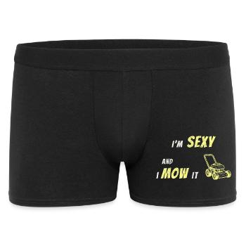 Je suis sexy et je le tonds – T-shirt drôle pour l’entretien de la pelouse - Boxer Homme - noir - Devant