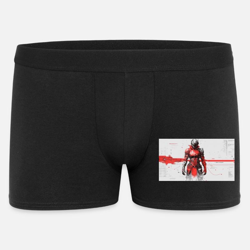Futuristischer Cyber-Samurai - Männer Boxer Shorts - Schwarz