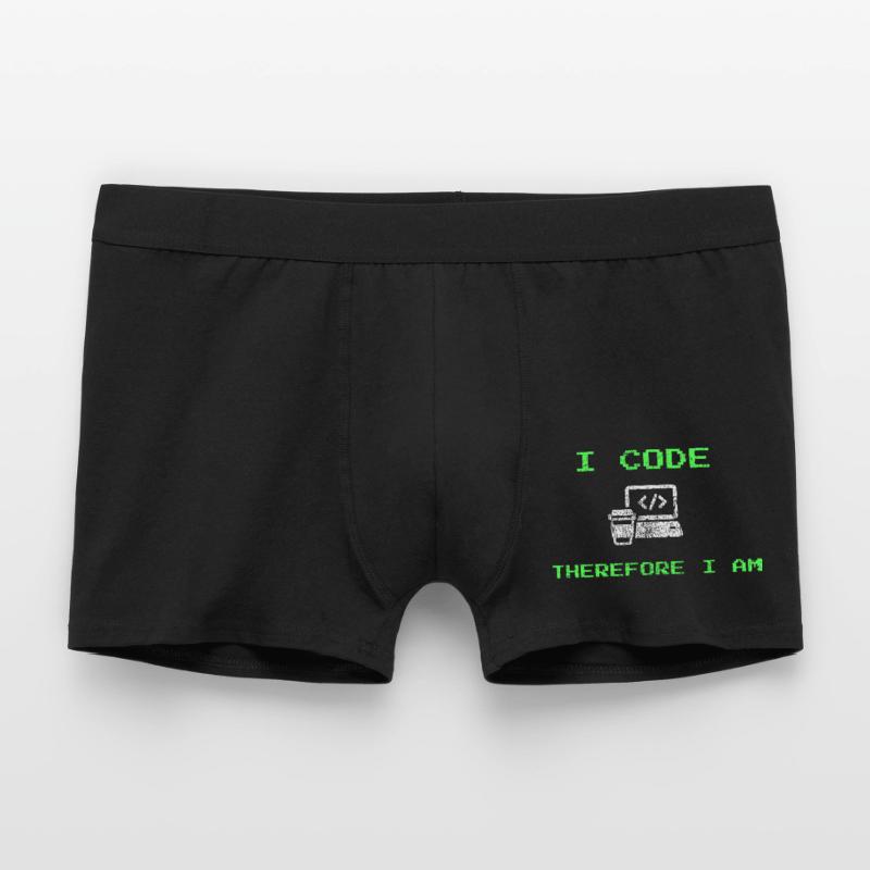 I Code Therefore I Am – Funny Developer Tee Men's Boxer Shorts