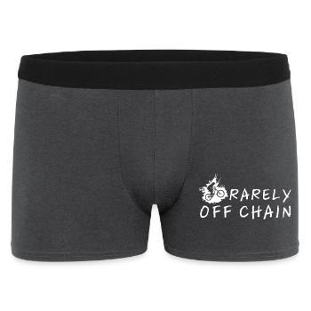rarely off chain bike downhill mountainbike trail - Männer Boxer Shorts - Anthrazit - Vorne