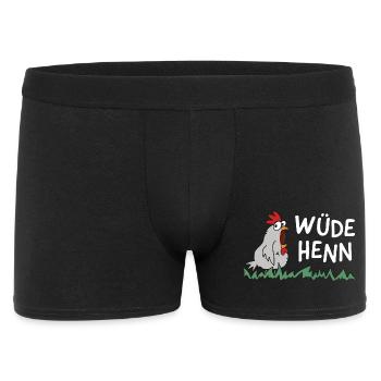 wüde henn Hendl this lustig huhn henne - Männer Boxer Shorts - Schwarz - Vorne