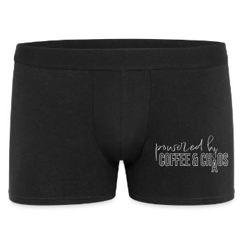 Alimenté par le café et le chaos - Boxer Homme - noir - Devant