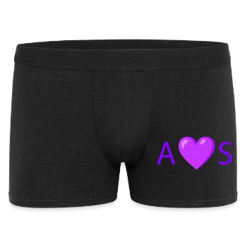 Design de typographie minimaliste Heart Love - Boxer Homme - noir - Devant