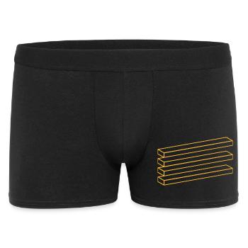 Optical Illusion Geometry Minimalist Puzzle - Men's Boxer Shorts - black - Front