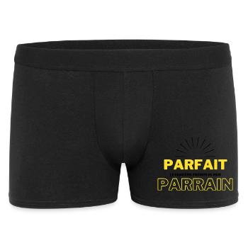 T-Shirt für den perfekten Paten - Männer Boxer Shorts - Schwarz - Vorne