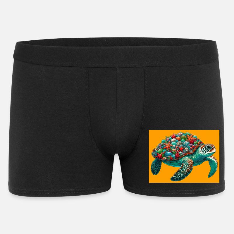 Schildkröte - Männer Boxer Shorts - Schwarz