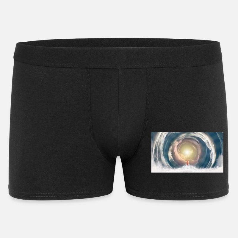 Himmlischer Lichtstrahl - Männer Boxer Shorts - Schwarz
